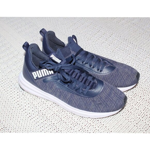 PUMA Enzo Beta Navy Blue Men Sneakers size 10 US athletic Shoes 377982-02 - Picture 1 of 9